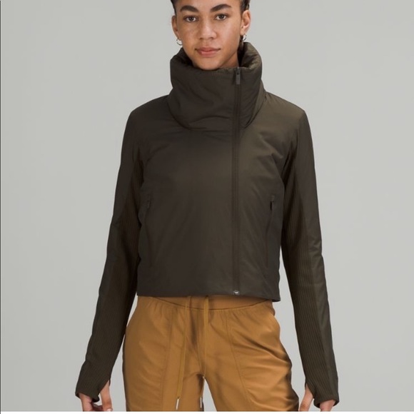 Lululemon City Sleek Jacket Dark Olive 4 - Picture 3 of 15